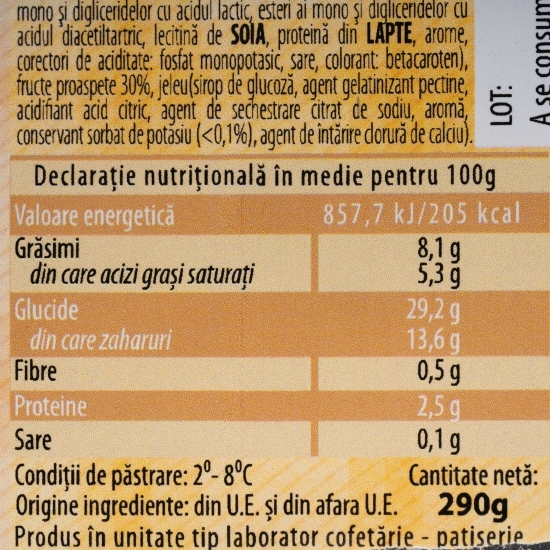 Mini tarte cu fructe 4 buc. 290g