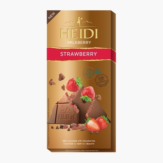 Ciocolată cu lapte cu căpșuni 80g