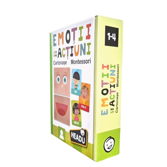 Joc Montessori - Emoții și acțiuni, în limba română, 1-4 ani