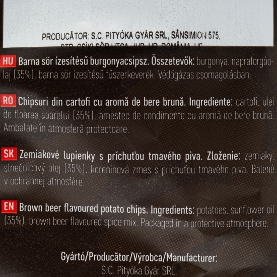Chipsuri din cartofi cu aromă de bere brună 70g
