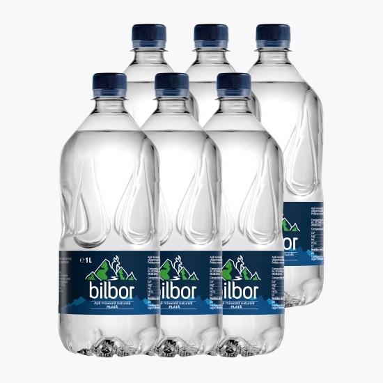 Apă minerală naturală plată, 6x1l