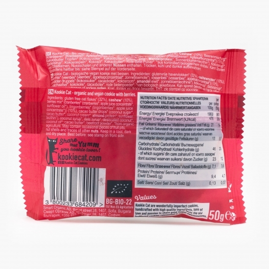 Fursec eco cu ciocolată albă și fructe de pădure fără gluten 50g