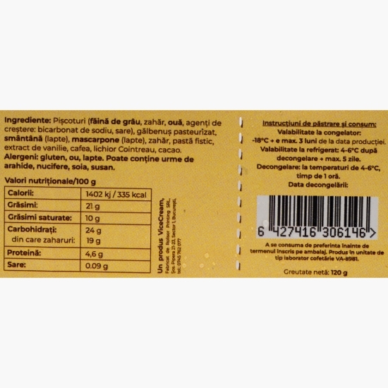 Tiramisu cu fistic 120g