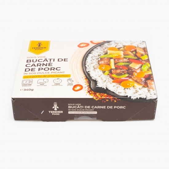 Carne de porc în sos dulce picant 340g