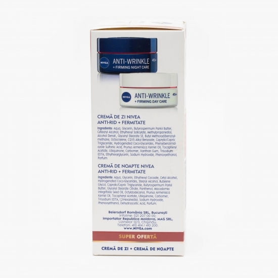 Duo pack Cremă de zi antirid + Cremă de noapte antirid, 2x50ml