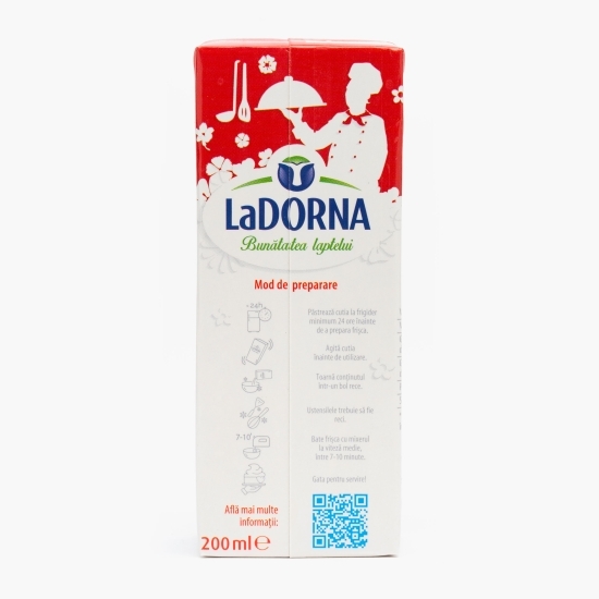 Smântână lichidă pentru frișcă, neîndulcită, 35% grăsime 200ml