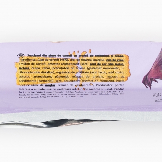 Snacksuri din piure de cartofi cu aromă de smântână și ceapă 75g