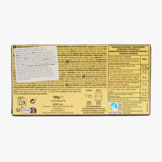 Baton ciocolată cu cremă lapte și bomboane efervescente Harry Potter 100g