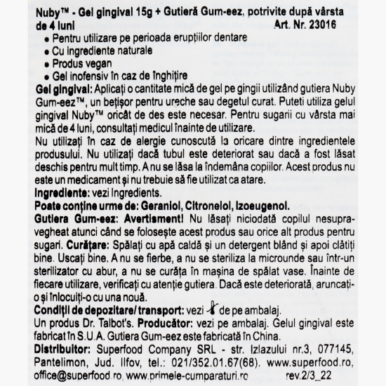 Gel gingival 15g + gutieră Gum-eez, +4 luni