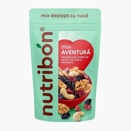 Mix Aventură (miez de nucă, caju, merișoare, stafide Corint) 150g