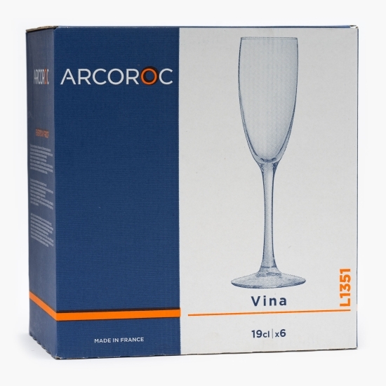 Set pahare șampanie Vina, 6 buc x 190ml