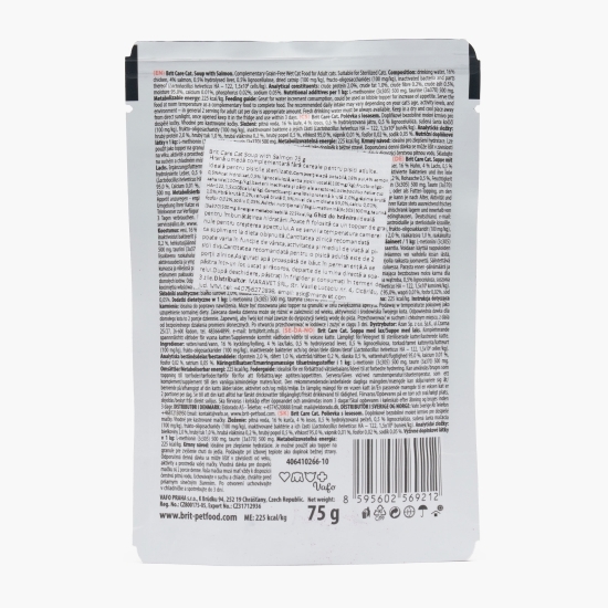 Hrană complementară pentru pisici, supă de somon, 75g