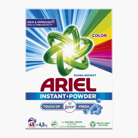 Detergent de rufe pudră automat Touch Lenor Color 45 spălări, 4.5kg