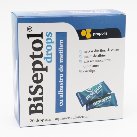 Dropsuri cu propolis și albastru de metilen 20 buc