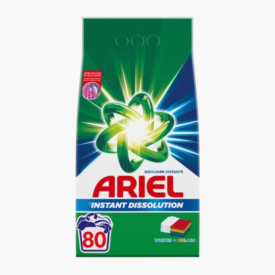 Detergent de rufe pudră  automat Whites+Colors, 80 spălări, 6kg