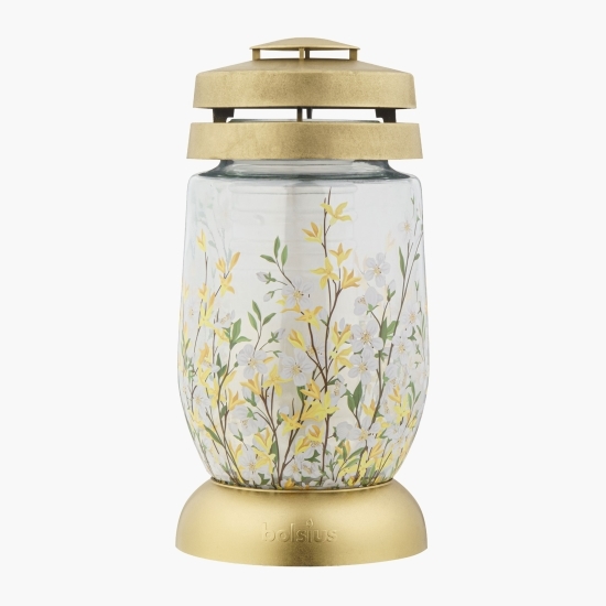 Candelă din sticlă cu model forsiția 3l