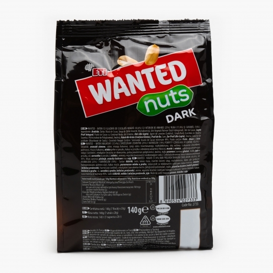 Mini batoane cu ciocolată neagră și arahide 140g