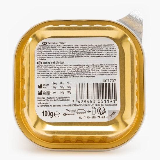 Hrană umedă pentru pisici adulte, pate, 100g, pui