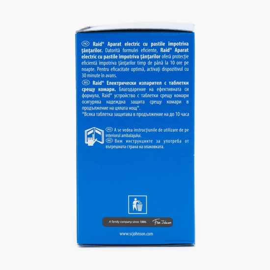 Aparat electric împotriva tânțarilor cu 10 pastile laminate