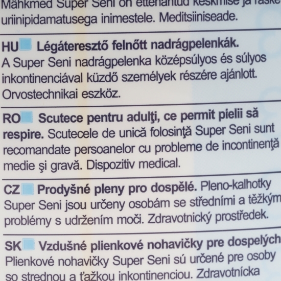 Scutec adulți, mărime L, 10 buc