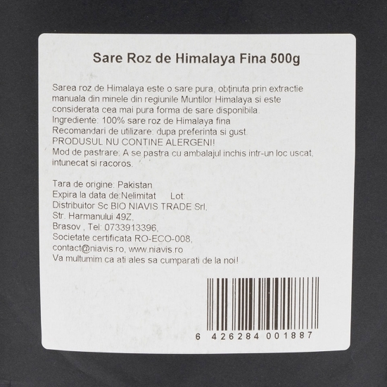 Sare roz de Himalaya fină 500g