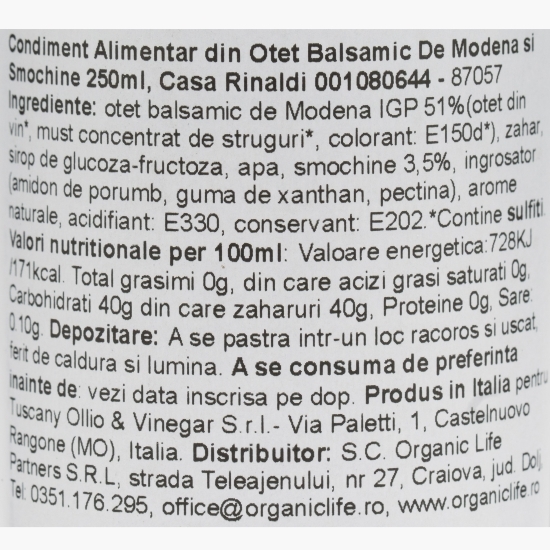 Oțet balsamic de Modena IGP cu smochine 250ml