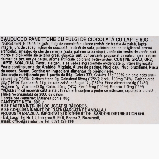 Panettone mini cu bucăți de ciocolată 80g