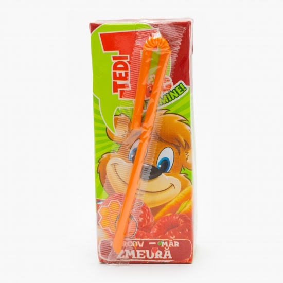 Suc de morcovi, mere şi zmeură 0.2l