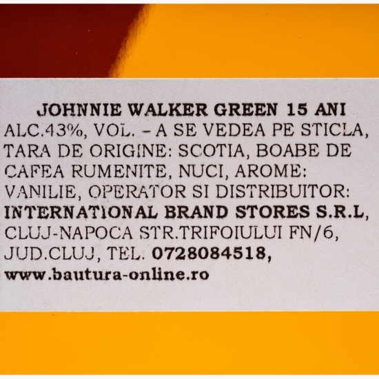 Blended Whiskey Malt Green 15 Yo,  43%, Scotland, 0.7l + cutie