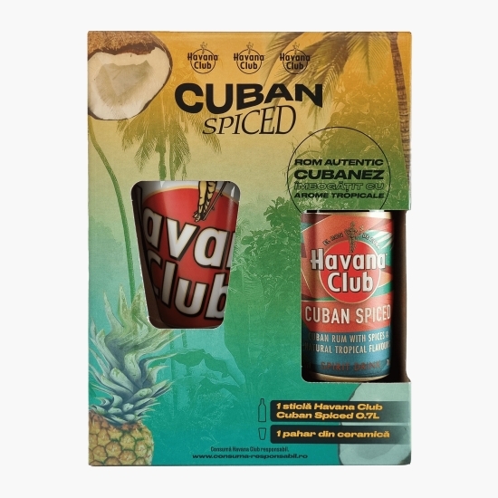 Rom Cuban Spiced 35% alc. 0.7l + 1 pahar
