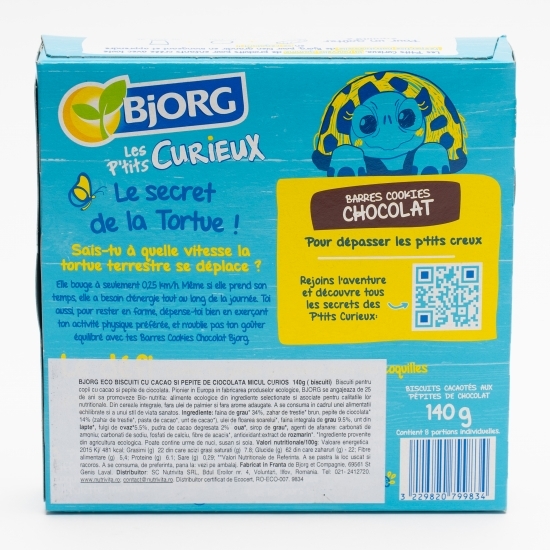 Biscuiți eco cu cacao și fulgi de ciocolată 140g