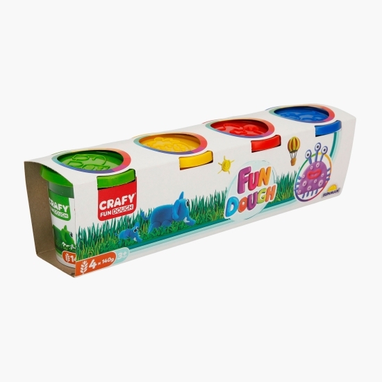 Set plastelină 4 culori, 3+ ani