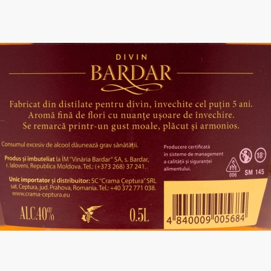Vinars divin 5 Ani, 40%, 0.5l
