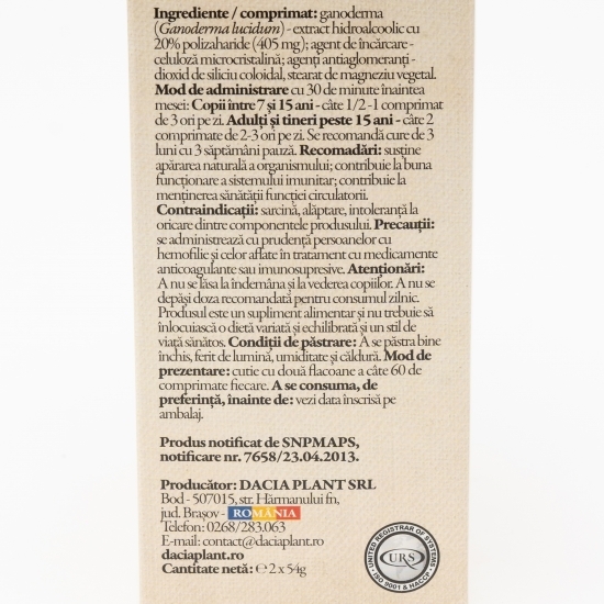 Ganoderma 2x60 comprimate