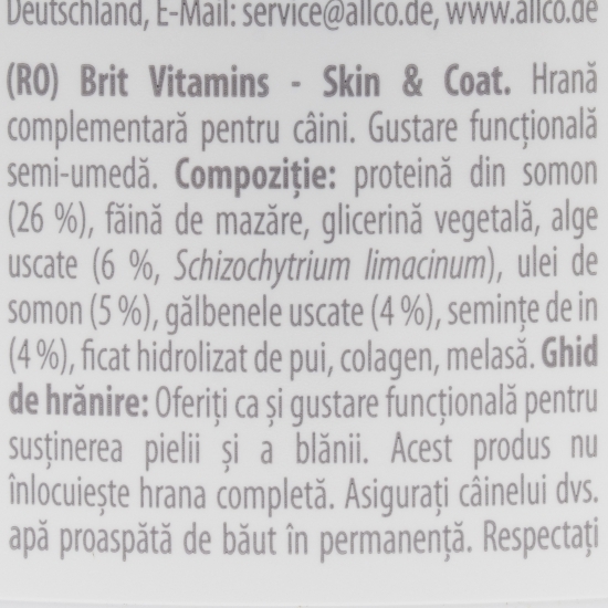Recompensă funcțională pentru câini Skin & Coat, 150g