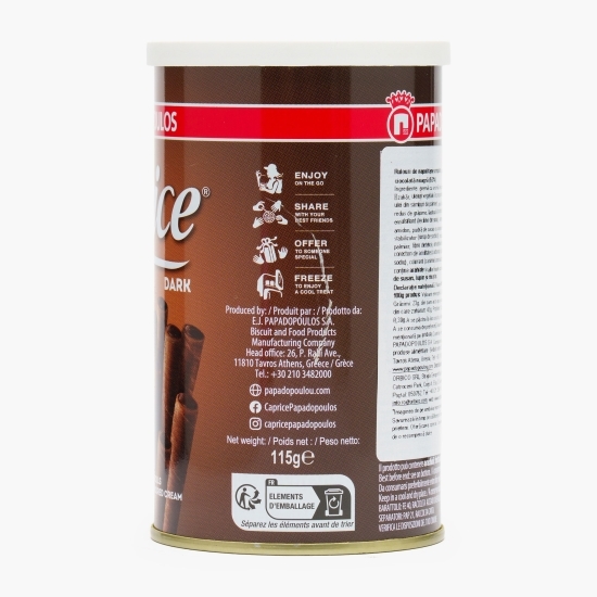 Rulouri cu cremă de ciocolată neagră 115g