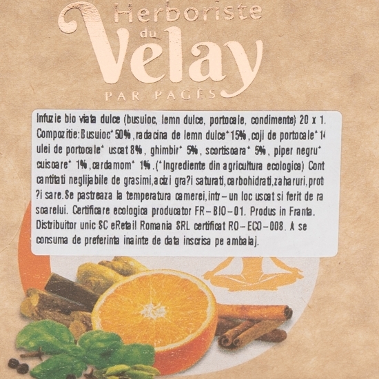 Infuzie eco viață dulce 20x1.8g