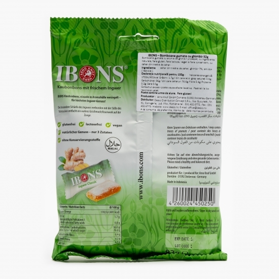 Jeleuri gumate cu ghimbir 92g