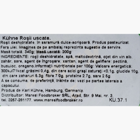 Roșii uscate fără ulei 340g
