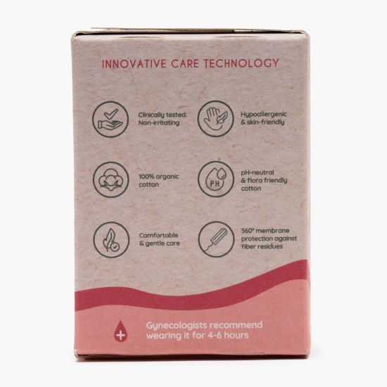 Tampoane din bumbac organic Regular 16 buc