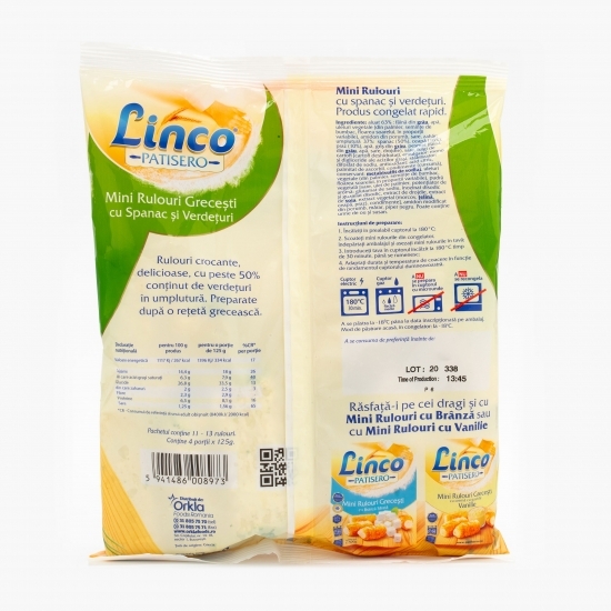 Mini rulouri grecești cu spanac și verdețuri 500g