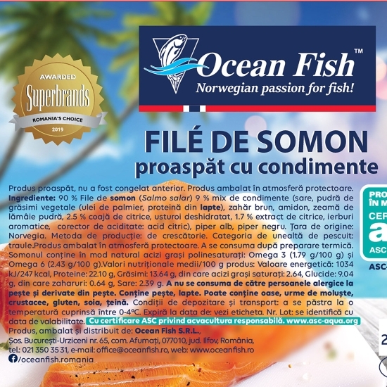 File de somon cu condimente 200g