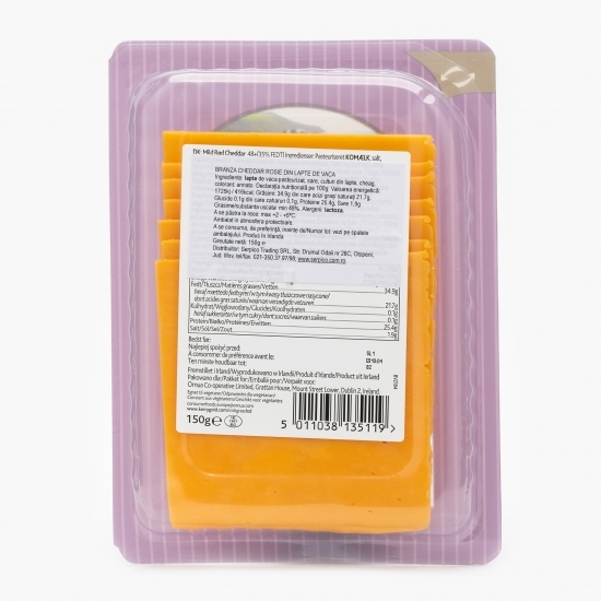Brânză Cheddar Red (roșu) felii 150g