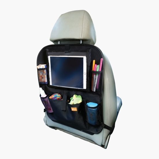 Organizator multimedia pentru scaun auto, negru