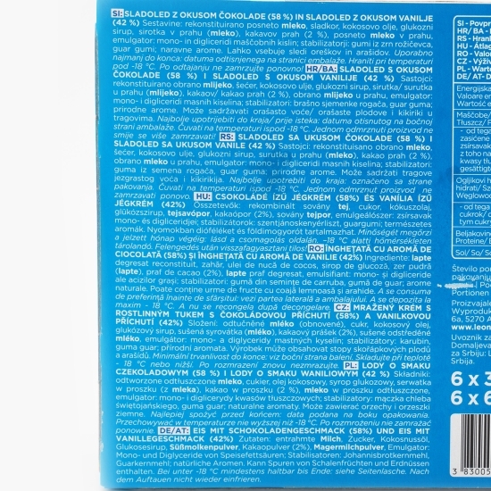 Înghețată pe băț cu ciocolată și vanilie Paw Patrol 6x60ml