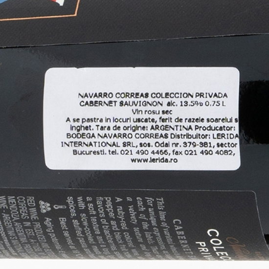 Vin roșu sec Cabernet Sauvignon Coleccion Privada, 13.5%, 750ml