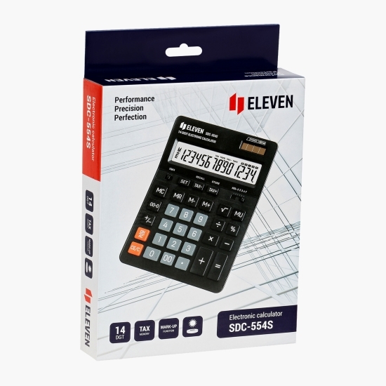 Calculator de birou 14 digiți, 199x153x31mm, Eleven SDC-554S