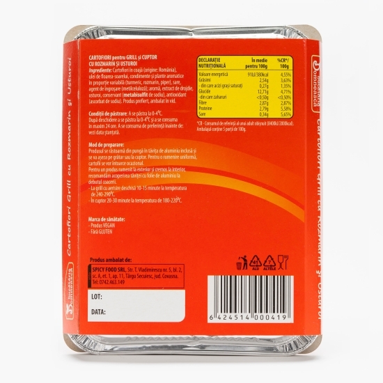 Cartofiori pentru grill și cuptor, cu rozmarin și usturoi 500g