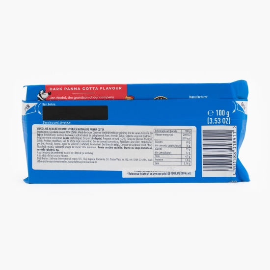 Ciocolată neagră cu umplutură și aromă de panna cotta 100g