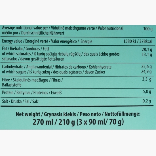 Înghețată de fistic cu ciocolată albă belgiană și migdale 3x70g